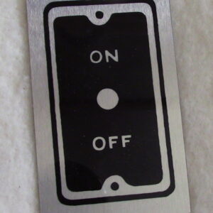 Atlas Milling Machine On/Off Switch Label